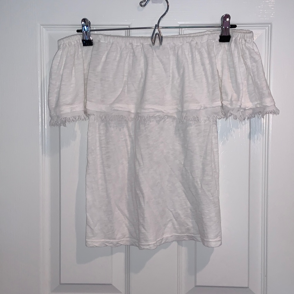 Splendid White Off-the-Shoulder Shirt